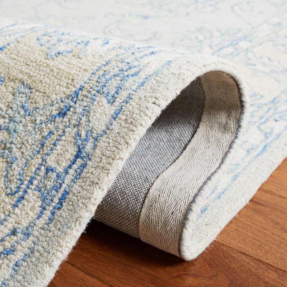 Safavieh Micro-Loop 10&#39; x 14&#39; Blue and Beige Area Rug, , large