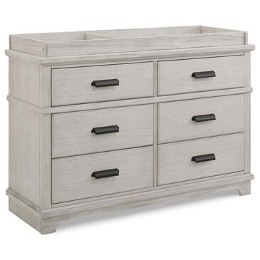 Delta Children Asher 6-Drawer Dresser with Changing Top in Rustic Mist, , large