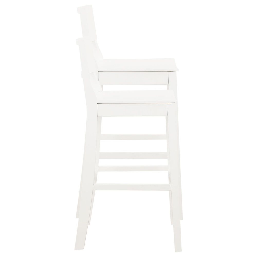 Linon Home Decor Devin Barstool in White (Set of 2), , large