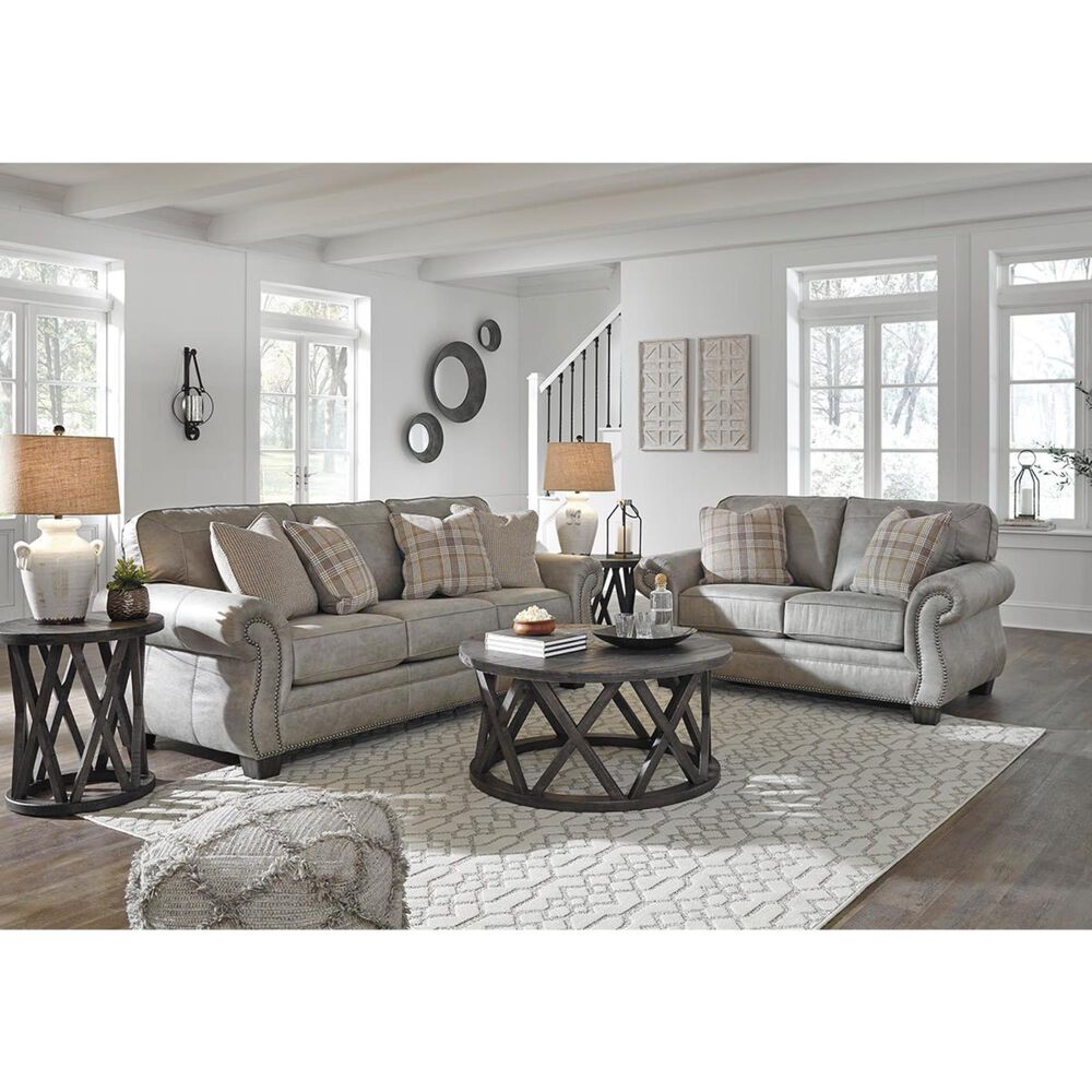 Ashley Olsberg Loveseat in Steel, , large