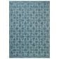 Loloi Easton Fog and Teal 6"7" x 9"4" Indoor/Outdoor Area Rug, , large