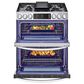 LG 2-Piece Kitchen Package with 6.9 Cu. Ft. Smart Slide-In Double Oven Gas Range and 2.1 Cu. Ft. Smart Over-the-Range Microwave in Printproof Stainless Steel, , large