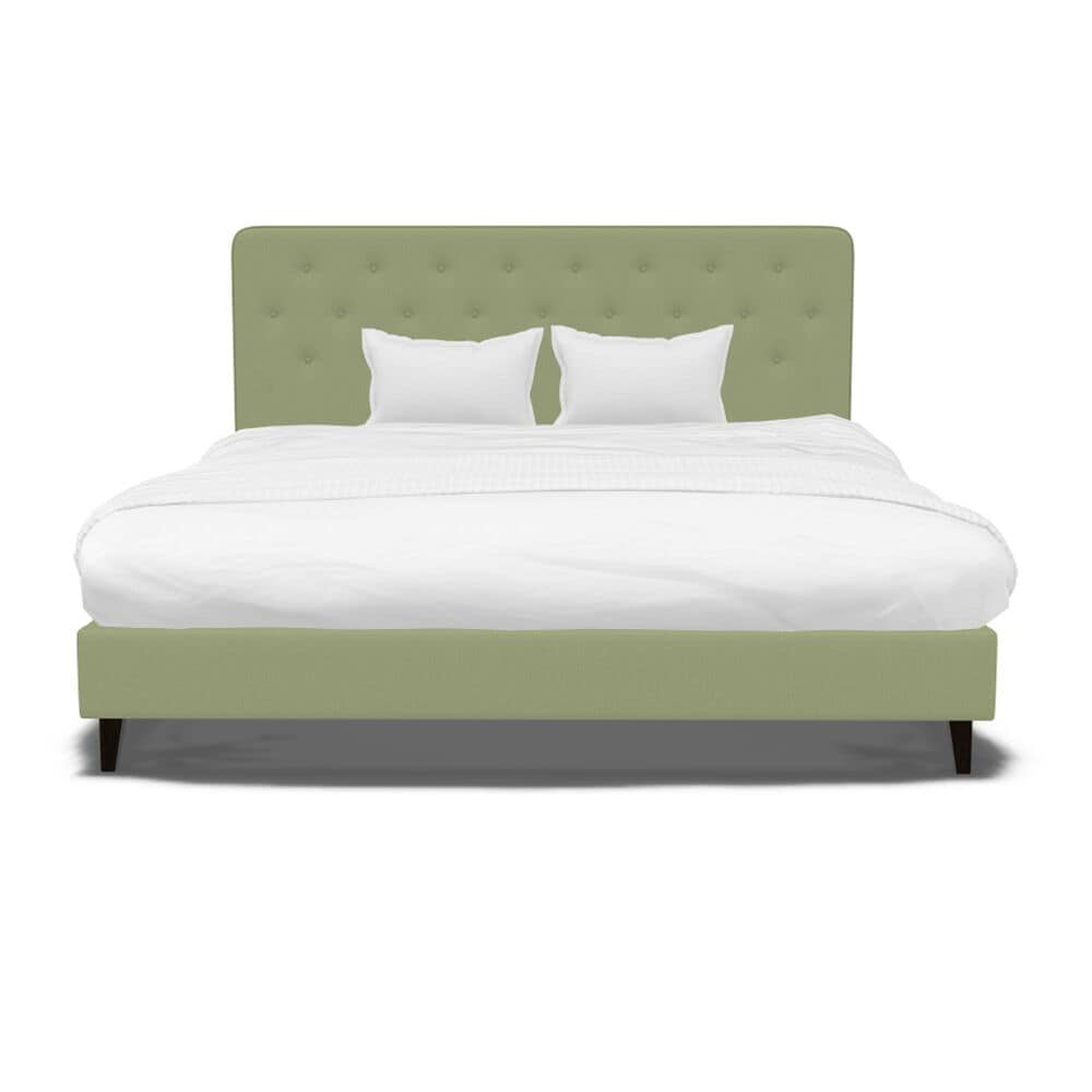 Jonathan Louis Design Lab King Platform Bed with Amici Fern Upholstered in Carbon, , large