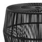 Furniture of America Meja Round Patio Coffee Table in Black, , large