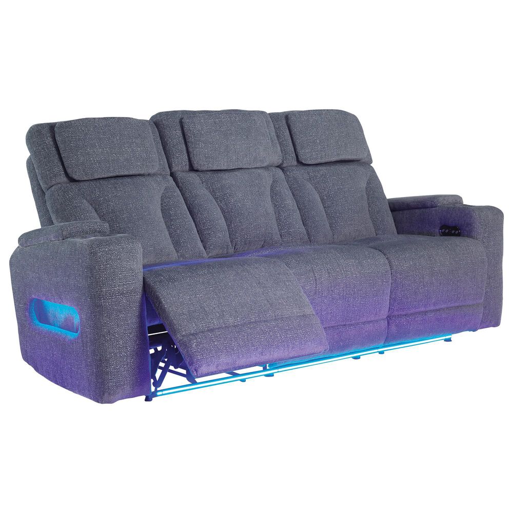 Ashley Forest Lake Power Reclining Sofa in Steel, , large