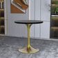 Leisuremod Verve 27" Round Dining Table with MDF Top in Brushed Gold and Black - Table Only, , large