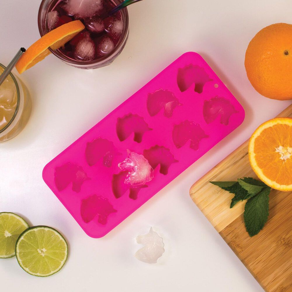 HIC Kitchen Unicorn Ice Tray and Baking Mold in Bright Pink, , large
