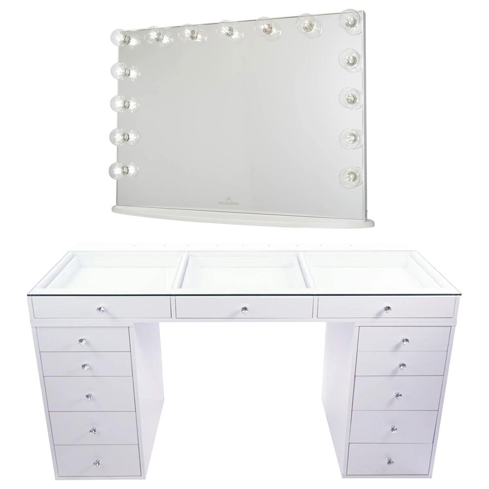 Impressions Vanity Vanity and LED Mirror in White Shop NFM