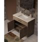 Lexora Home Abbey 36" Single Bathroom Vanity in Grey Oak with 2 cm White Carrara Marble Top and Rectangular Sink, , large