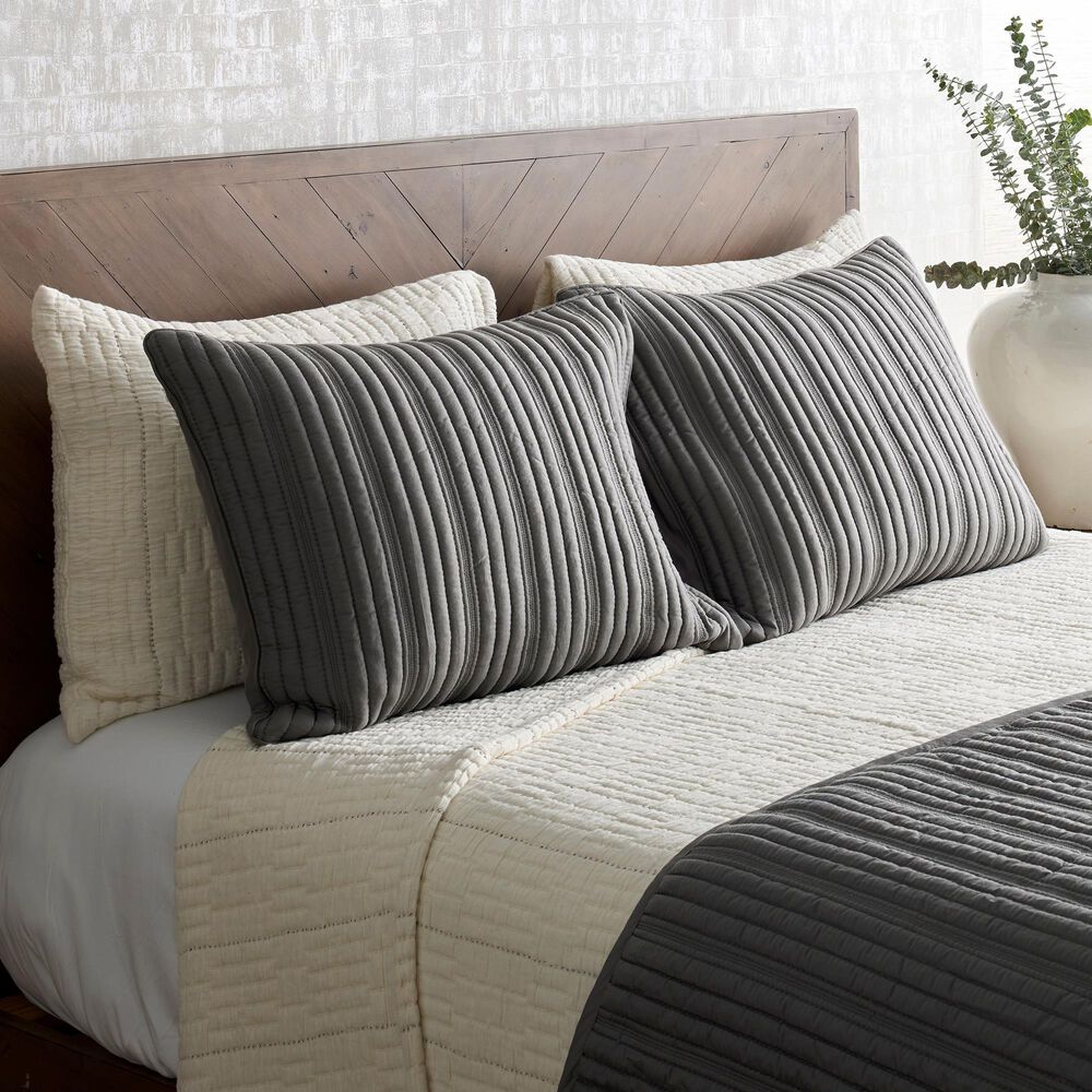 Ann Gish Pickstitch 3-Piece Queen Coverlet Set in Bone, , large