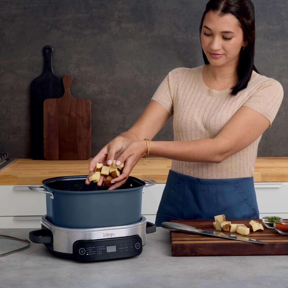 Ninja Foodi Everyday Possible Cooker Pro in Seasalt Grey and Stainless Steel, , large