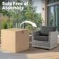 HOMLUX 12-Piece Patio Conversation Set in Black, , large