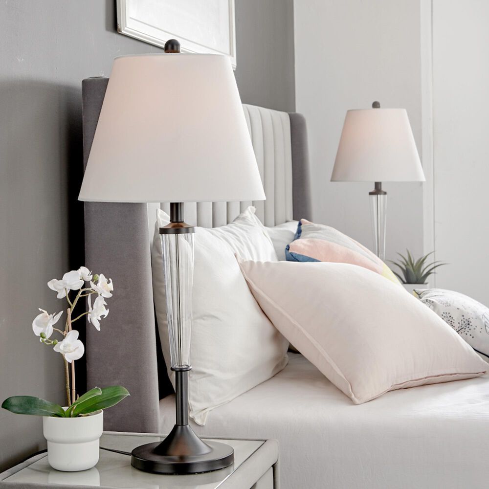 Lite Source Freida Table Lamp and Floor Lamp Set in Black &#40;Set of 3&#41;, , large