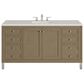 James Martin Vanities Chicago 60" Single Bathroom Vanity in Walnut Whisper with 3 cm Eternal Jasmine Pearl Quartz Top, Rectangular Sink and FreePower Wireless Charger, , large