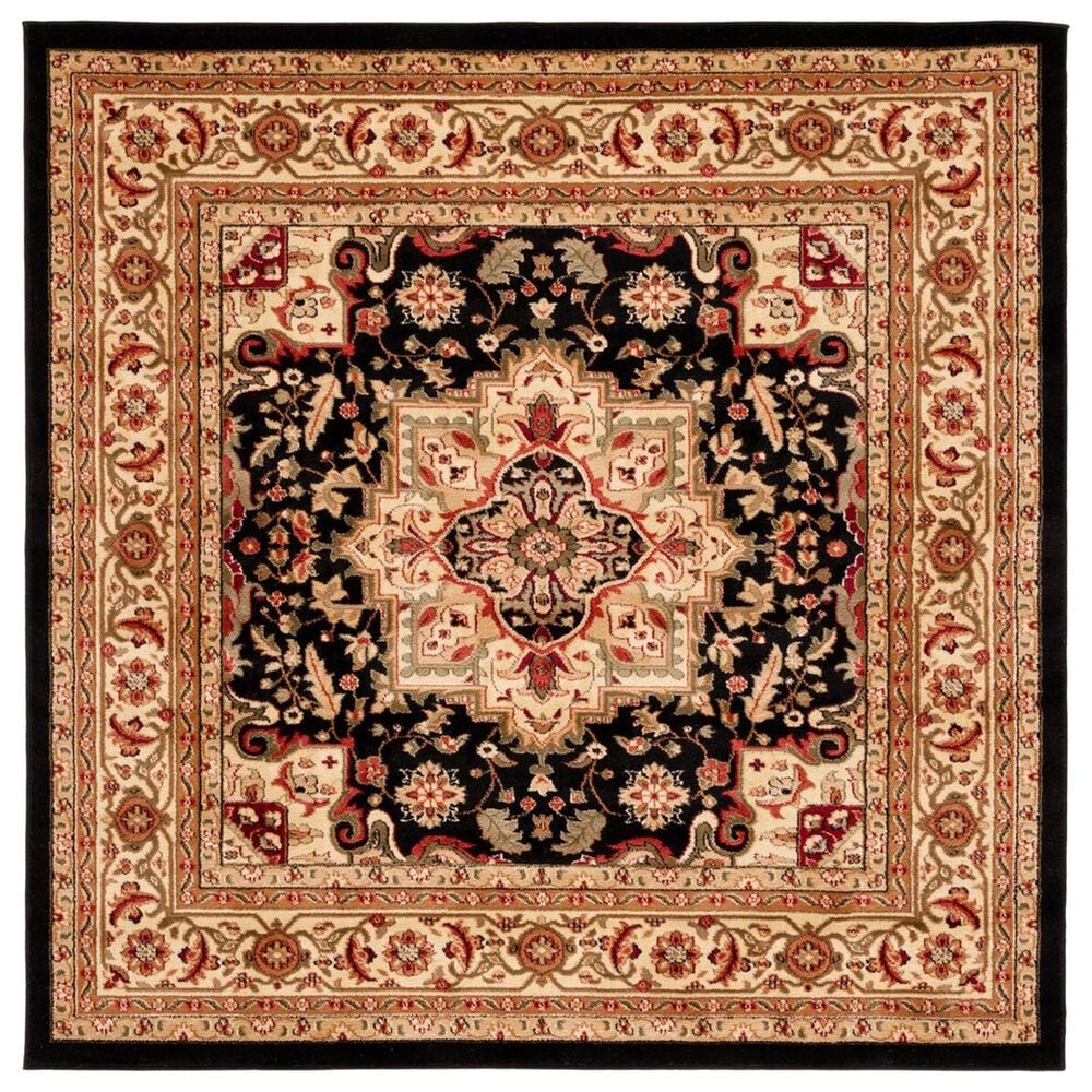 Safavieh Lyndhurst 6" Square Black and Beige Runner, , large