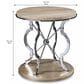 Vantage Morrissey Lamp Table in Silver and Brown, , large