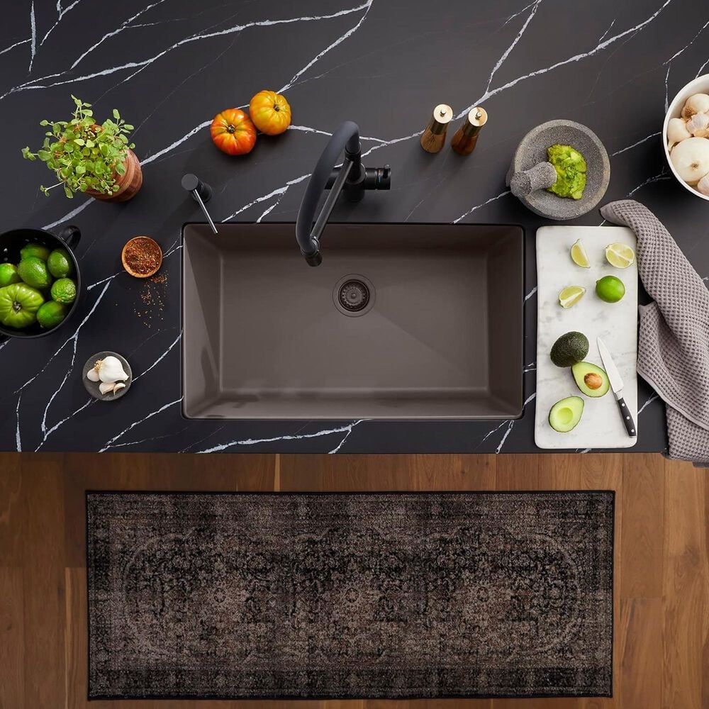 Blanco Precis 32&quot; Super Single Bowl Kitchen Sink in Volcano Gray, , large