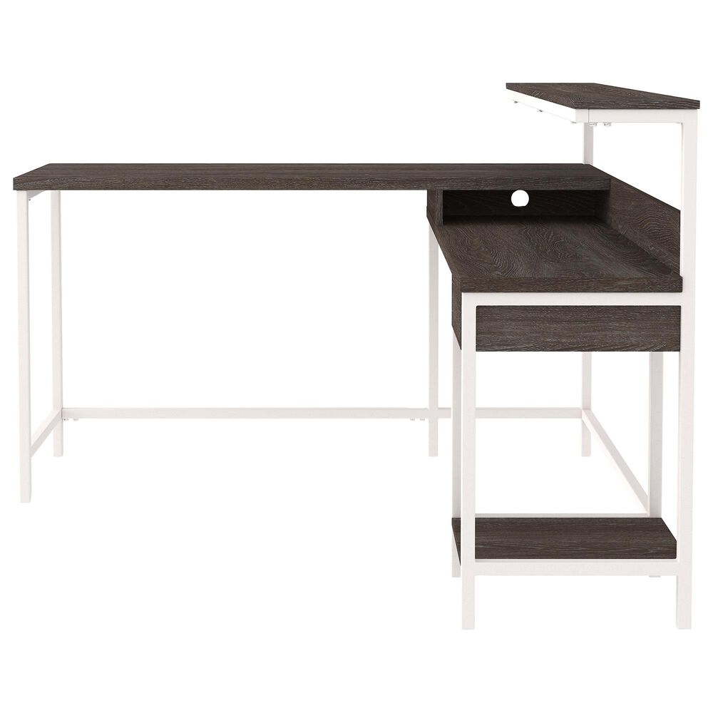 Ashley Dorrinson Storage L-Desk in Two-tone, , large