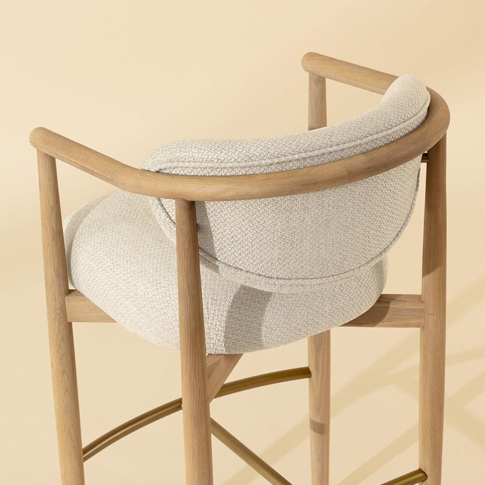 Club Collection By Sunpan Sigrid 30" Bar Stool in Light Oak, , large