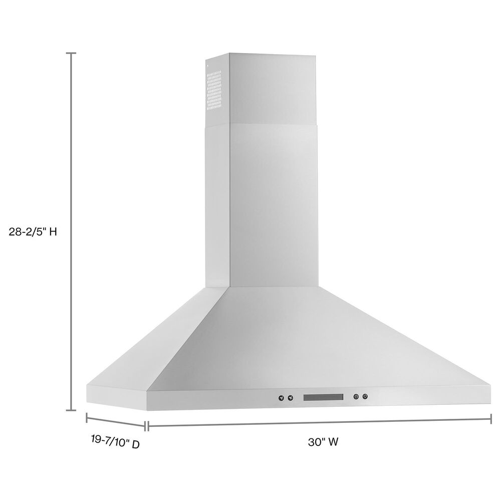Whirlpool 30&quot; Chimney Wall Mount Range Hood in Stainless Steel, , large