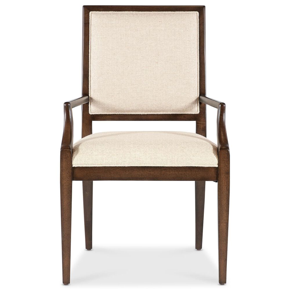 Hooker Furniture Archives Arm Chair with Curate Wheat Upholstered in Classic Walnut, , large