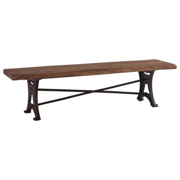 Home Trends & Design Organic Forge 70" Bench in Raw Walnut and Antique Zinc, , large