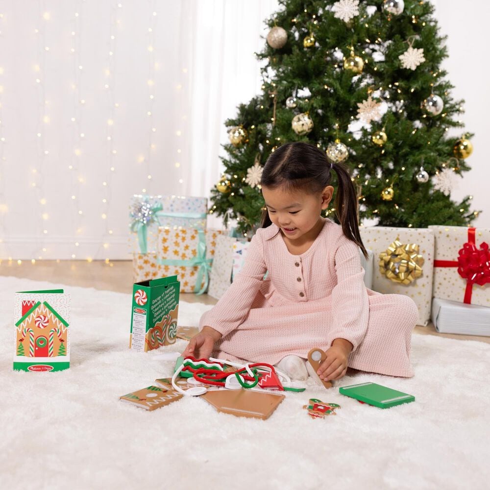 Melissa &amp; Doug Wooden Gingerbread House Playset, , large