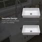 MS International Undermount Farmhouse Single Bowl Kitchen Sink in White, , large