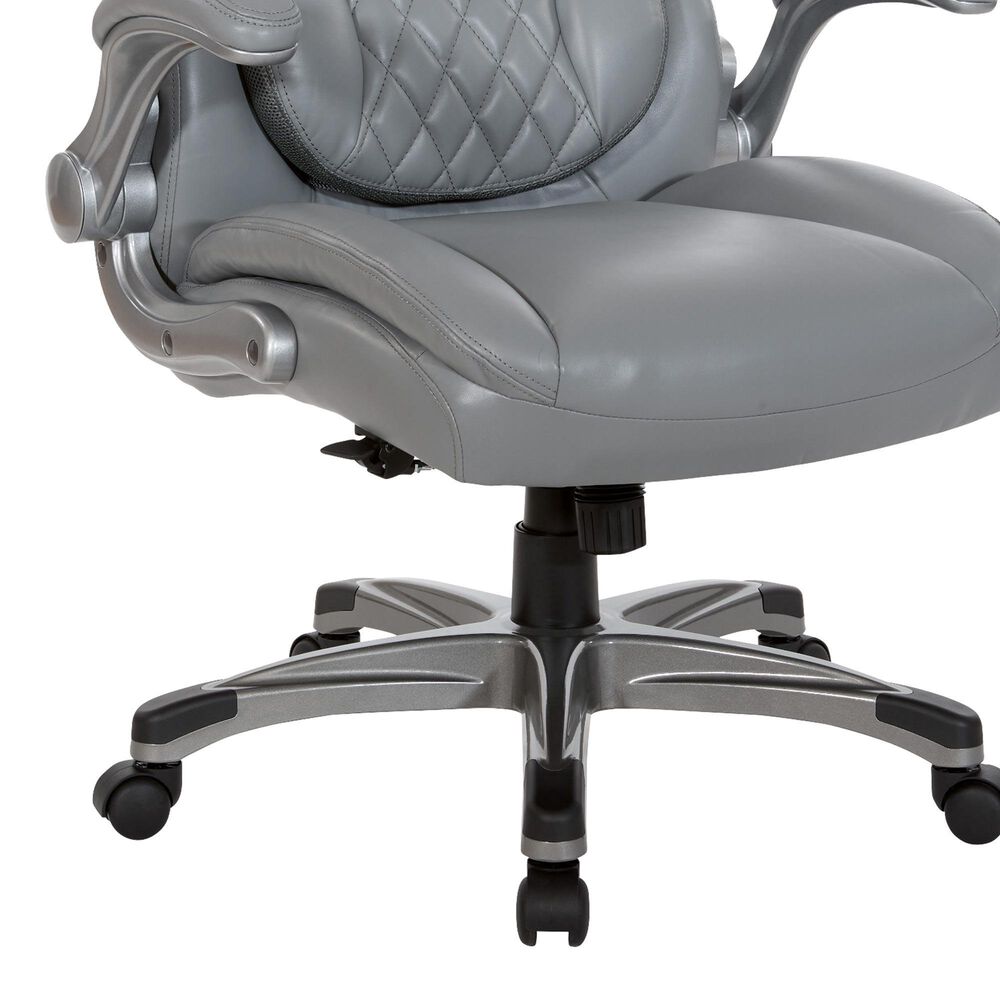Valor Living Executive Chair with Grey Upholstery in Titanium, , large