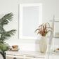 Maple and Jade 36" Wood Rectangular Minimalistic Wall Mirror in Matte White, , large