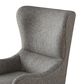 Hampton Park Arianna Swoop Wing Chair in Grey, , large