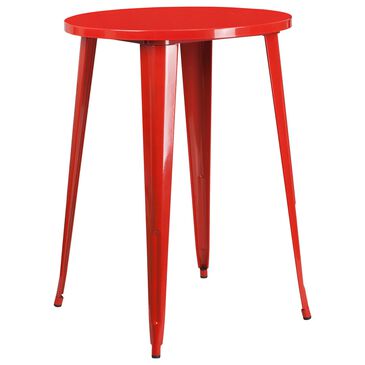 Flash Furniture 30" Round Bar Table in Red, , large