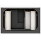 James Martin Vanities Brookfield 36" Single Bathroom Vanity in Black Onyx with 3 cm White Zeus Quartz Top and Rectangular Sink, , large
