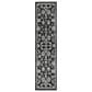 Amer Rugs Alexandria 2" x 6" Black and Ivory Runner, , large