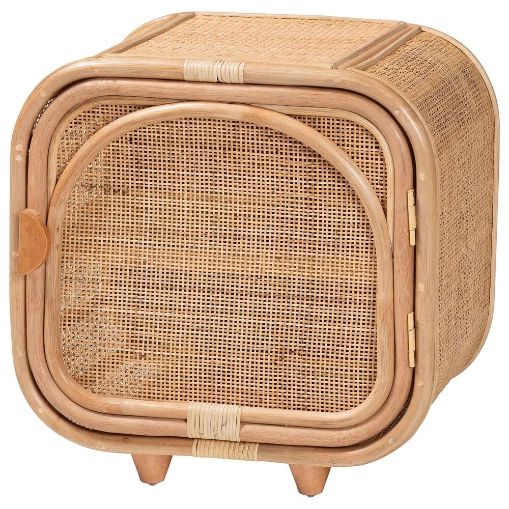 Baxton Studio Keita 2-Shelf Nightstand in Natural, , large
