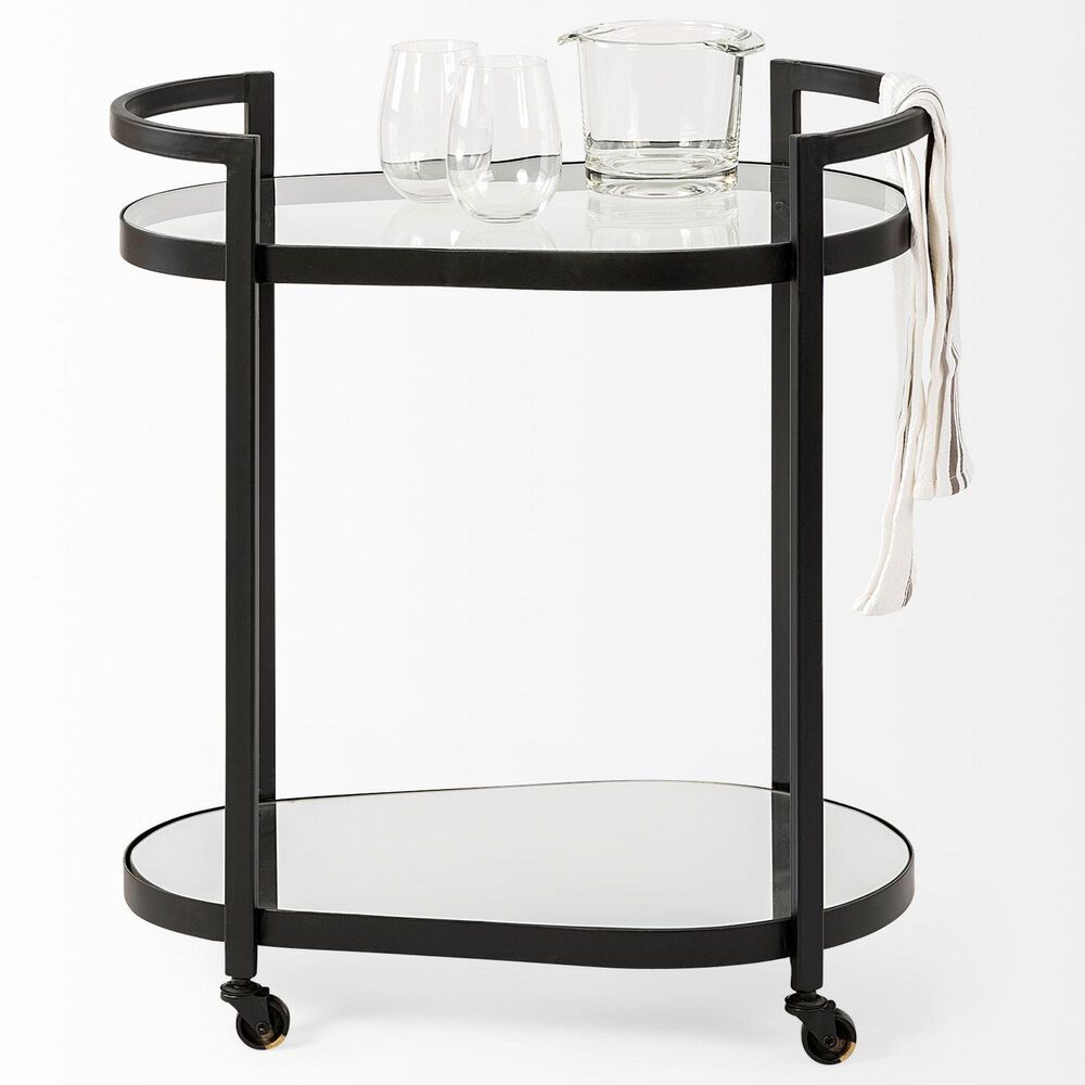 Mercana Eleonore Bar Cart in Black, , large