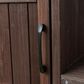 Hearth and Haven Outdoor Kitchen Island Cart with Stainless Steel Top, Towel and Spice Racks in Dark Brown, , large