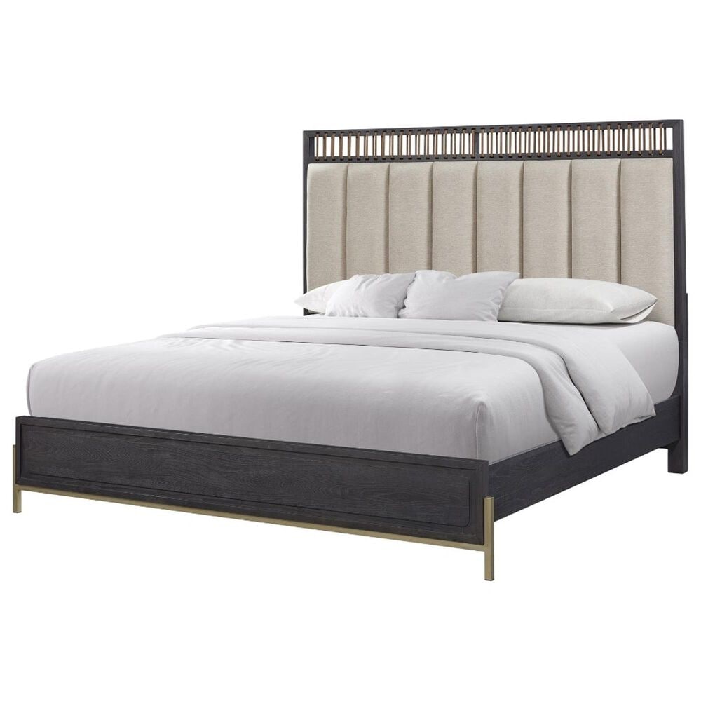 Sterling Timber Elure King Upholstered and Strap Panel Bed in Peppercorn, , large