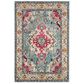 Safavieh Monaco MNC243J-5 5"1" x 7"7" Light Blue/Fuchsia Area Rug, , large