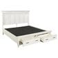 Riva Ridge Caraway 3 Piece King Storage Bedroom Set in Aged Ivory and Brown with USB Ports, , large