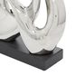 Maple and Jade 12" Abstract Infinity-Shaped Sculpture in Silver and Black, , large