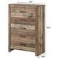 Crown Mark Elmer 5-Drawer Chest in Rustic Brown, , large