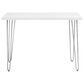 Walker Edison Hairpin 42" Writing Desk in Chrome and White, , large