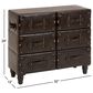 Uma Enterprises 6-Drawer Chest in Black, , large