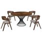 Blue River Cirque and Jackie 5-Piece Round Dining Set in Black and Walnut, , large