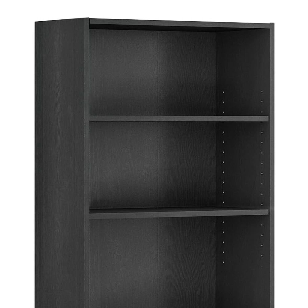HOMLUX 5-Tier Display Bookshelf with Adjustable Shelves in Blackwood, , large