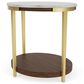 Riverside Furniture Emery Oval End Table in Smoked Cherry and Bronze, , large