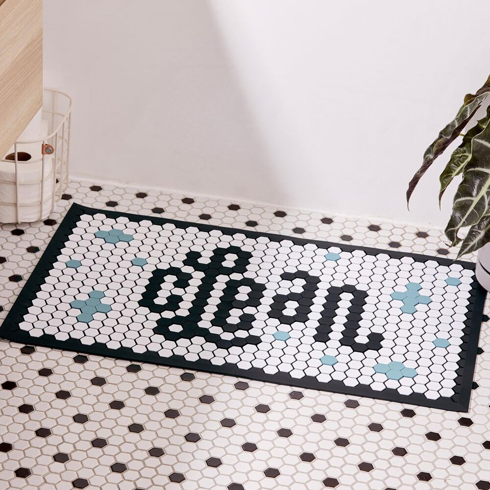 Pattern Brands Tile Mat 1.5&quot; x 2.5&quot; White Door Mat, , large