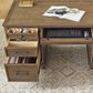Riva Ridge Hensley 2-Piece Executive Desk and Door Bookcase Set in Honey, , large