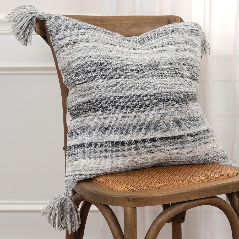 Rizzy Home 20""X20" Pillow Cover in Charcoal, , large